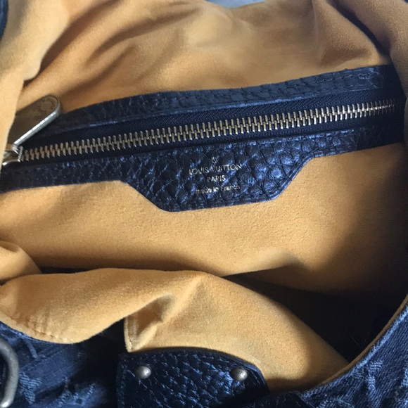 💎✨ DENIM ✨💎 LOUIS VUITTON X-LARGE HOBO MAHINA - Picture 4 of 17